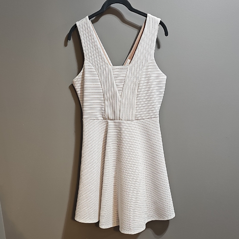 Maurices Cream Textured Mini Dress